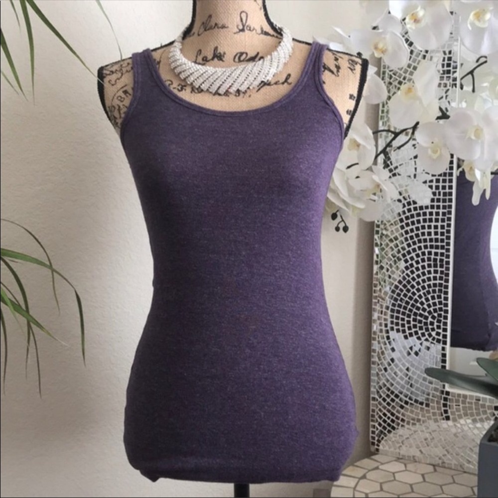 A.N.D eawy purple tank top